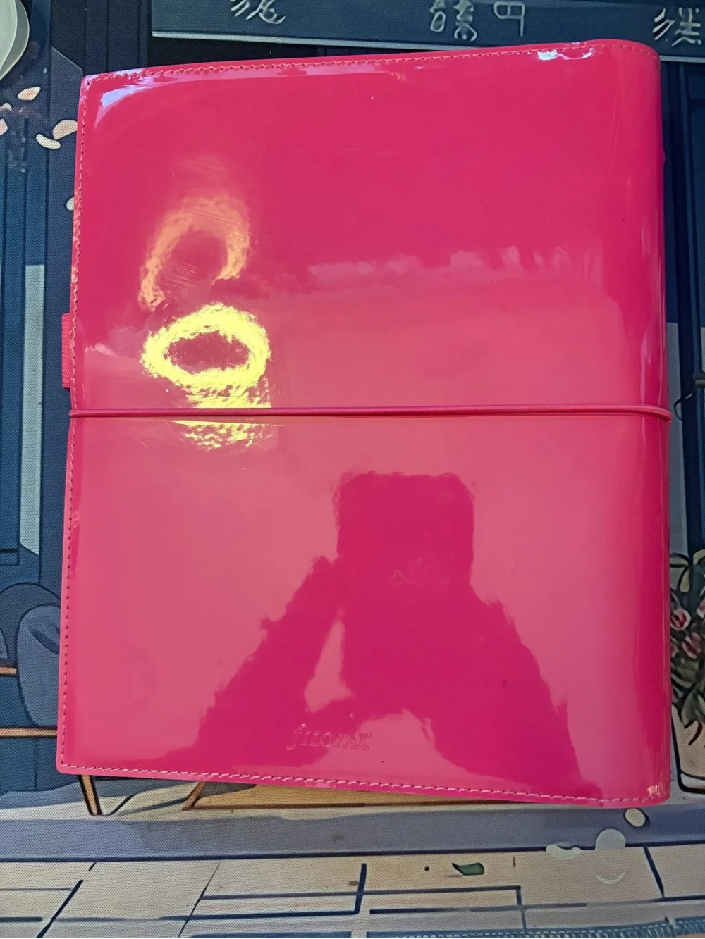 Filofax Domino in Pink Patent Leather - A5